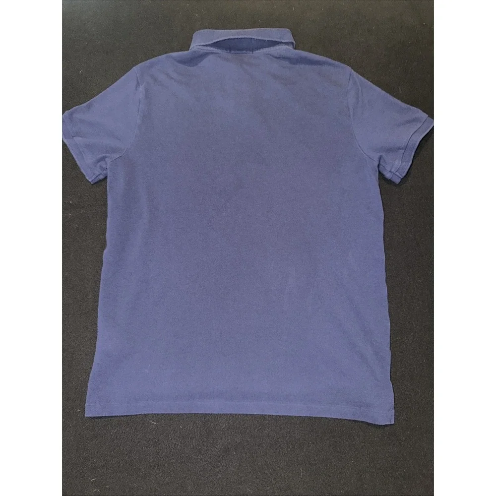 Polo Ralph Lauren Blue Short Sleeve Red Pony Custom Fit Mens Size Large
